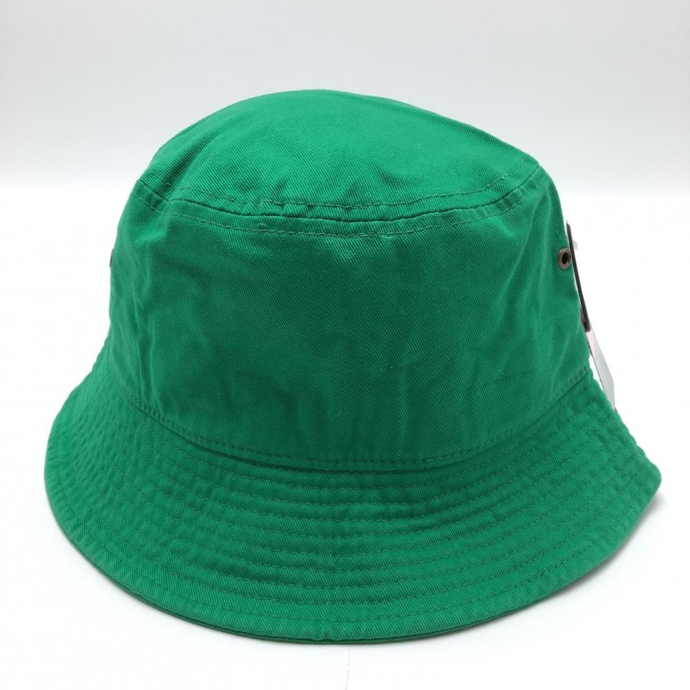 超美品】ゴルフィッカーズ バケットハット グリーン×レッド ロゴ