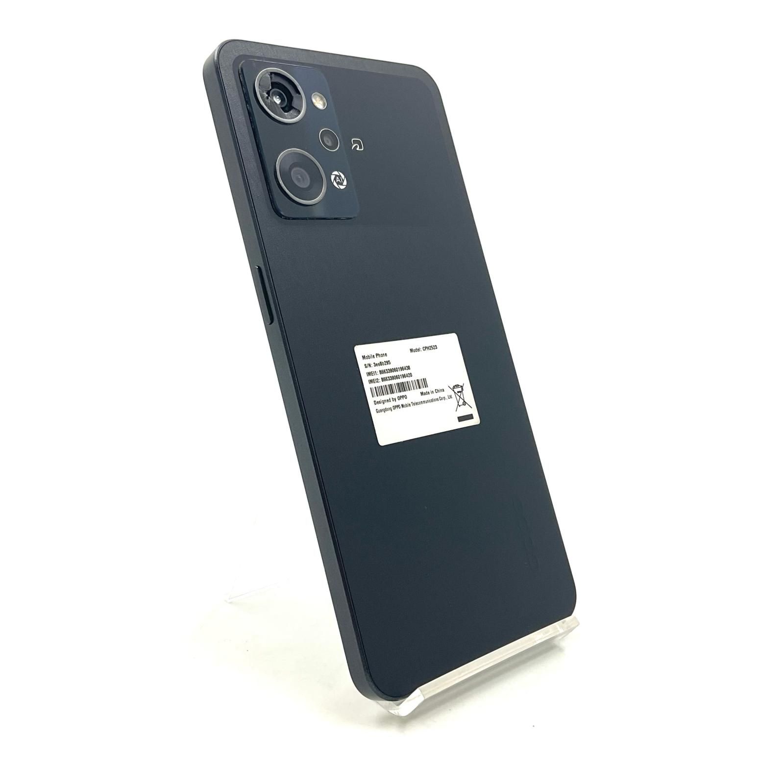 SIMフリー OPPO Reno A 64GB ブラック 電池良好 SIMフリー OPPO Reno A