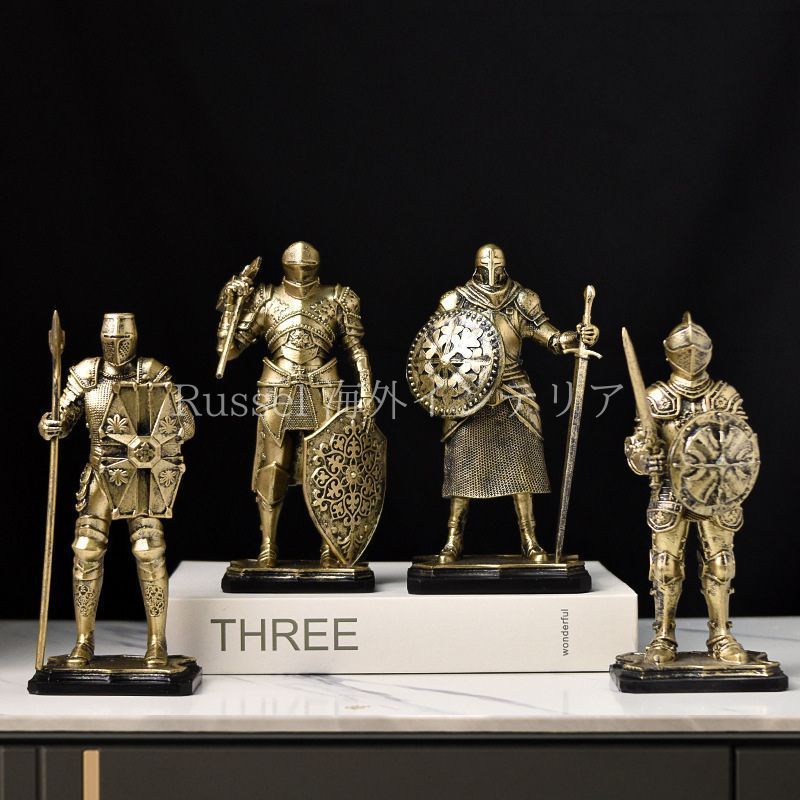 騎士像 オブジェ 彫像 鎧 中世 ヨーロッパ 西洋風 インテリア 置物