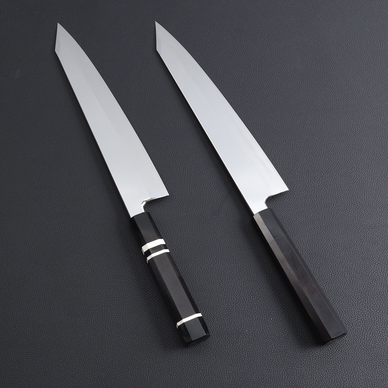 7485 勘所型牛刀 9寸 片刃 ウルトラ鏡面仕上げ 刺身包丁 和牛刀 八角柄