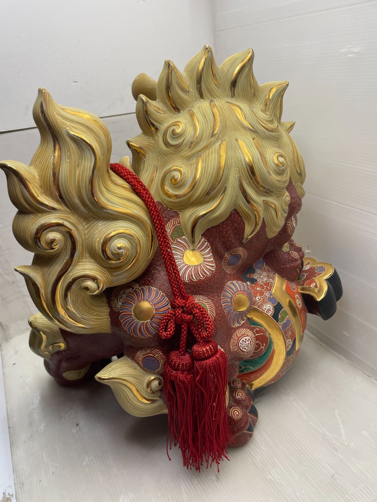 九谷焼 大型の唐獅子 打出の小槌 - メルカリ