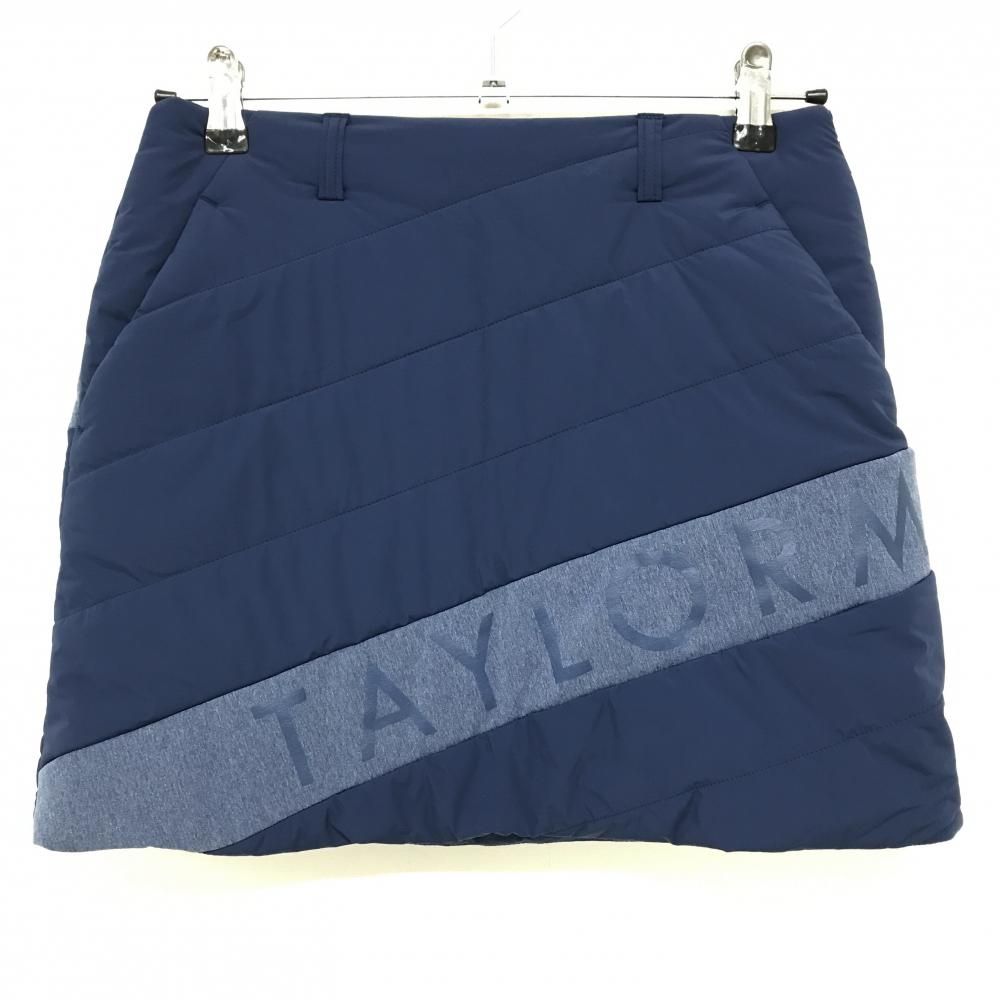 超美品】テーラーメイド 中綿スカート ネイビー×杢ネイビー ロゴ