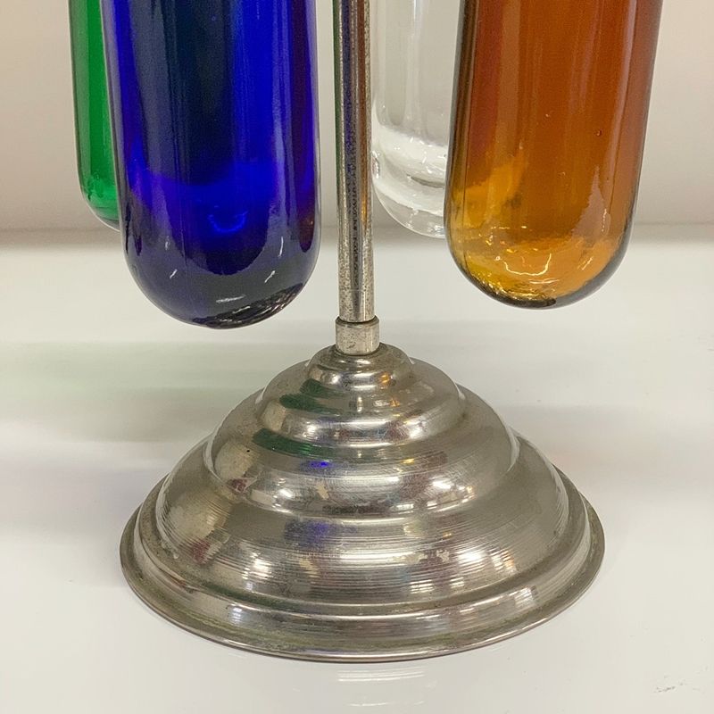 昭和レトロ 薬瓶スタンド シカン瓶 回転式 シカン瓶スタンド 鉗子立て