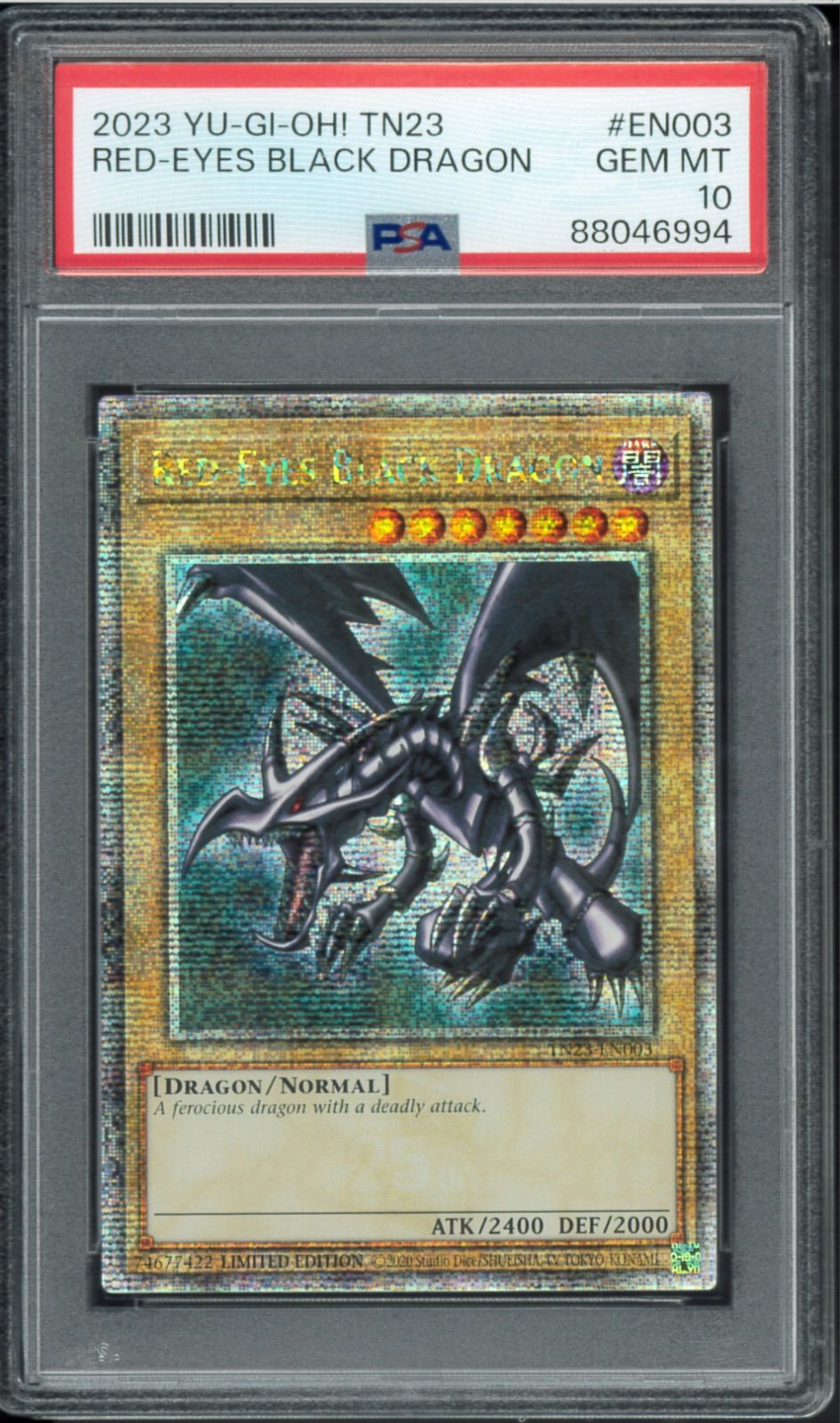PSA10 RED-EYES BLACK DRAGON TN23-EN003 25th 英語版 真紅眼の黒竜
