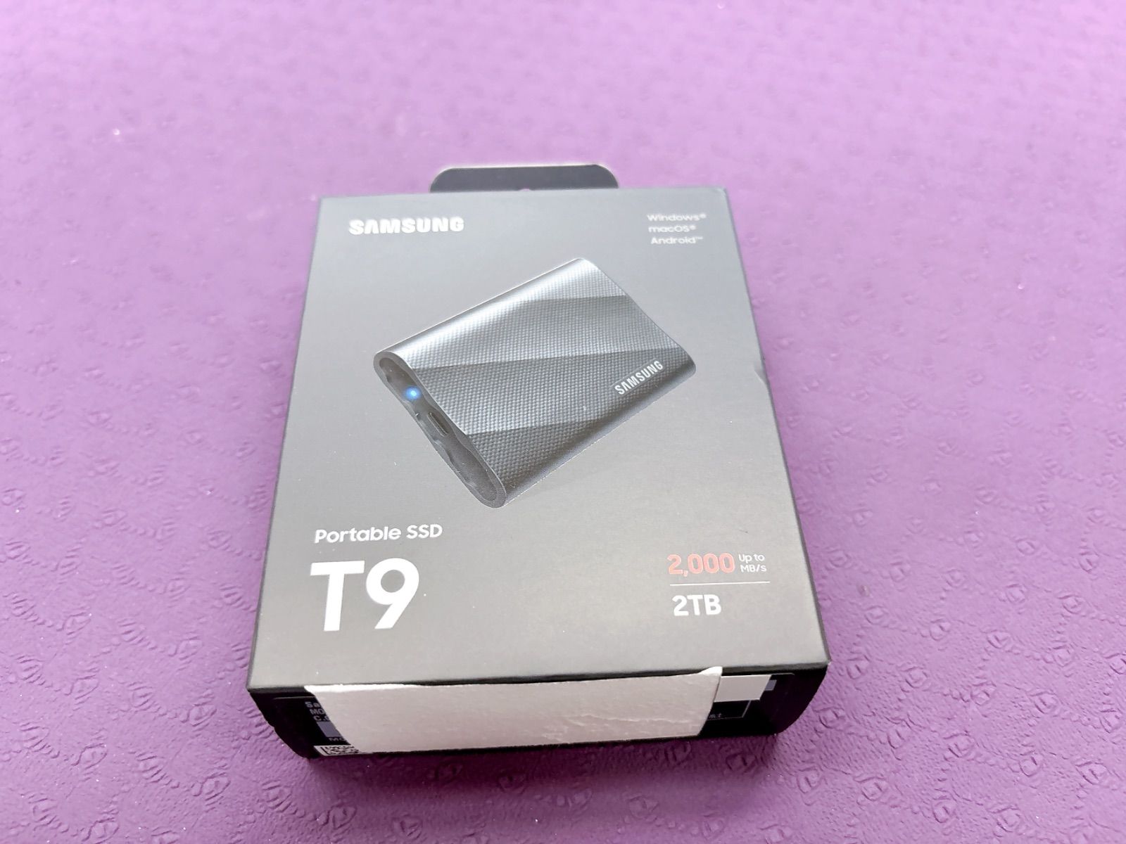 SAMSUNG T9 ポータブル SSD 2TB USB 3.2 Gen 2x2 外付けソリッド