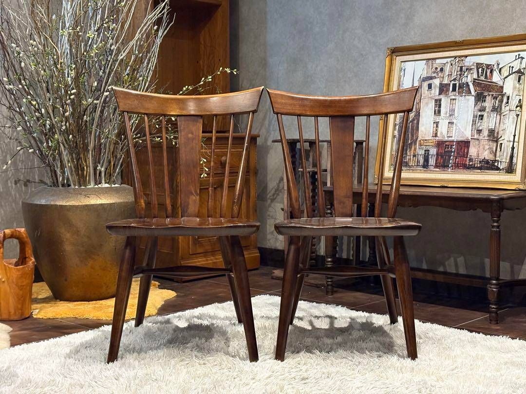 ②KASHIWA 柏木工 ウィンザーチェア スポークチェア アンティーク SY