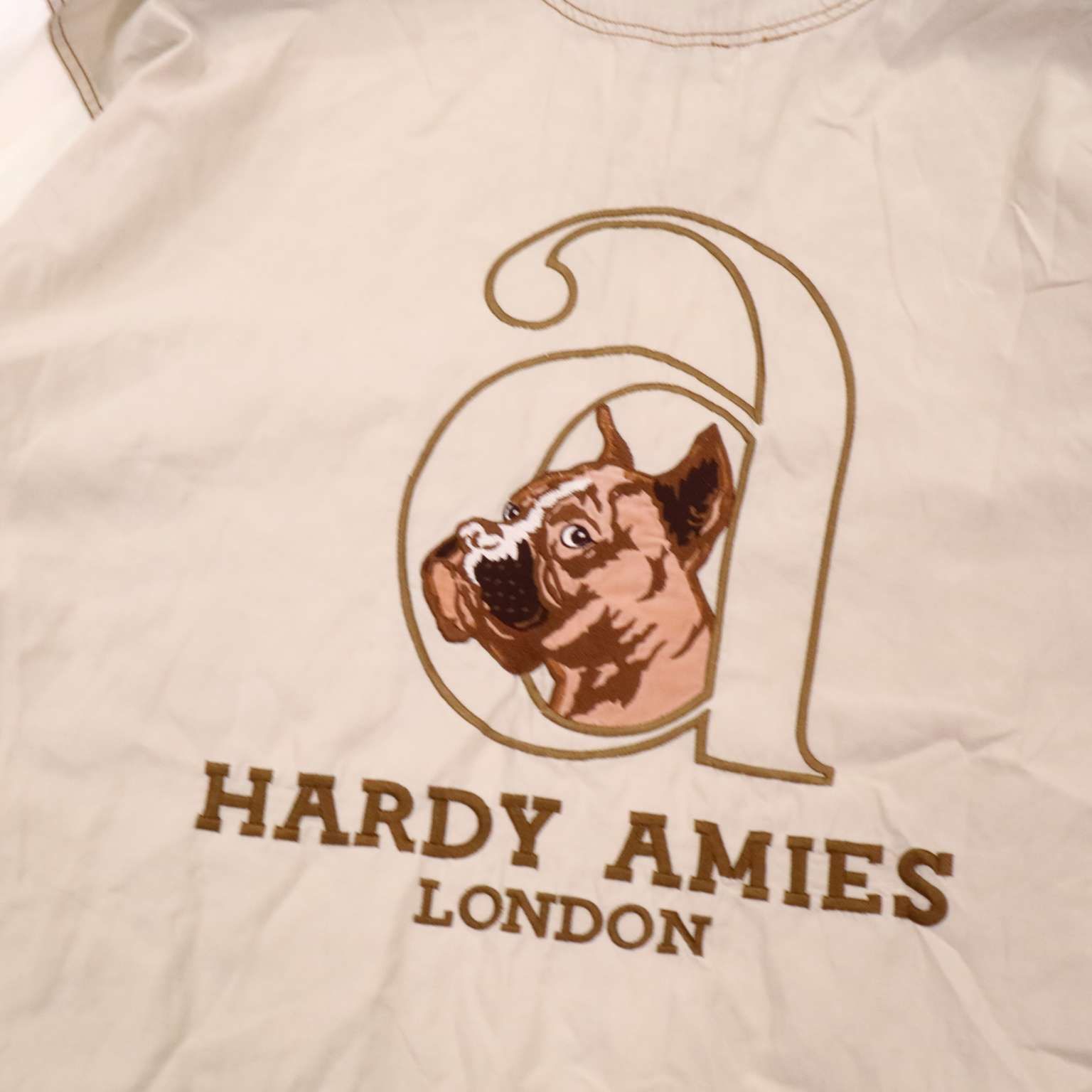 HARDY AMIES SPORT ハーディエイミス 春夏 犬 ロゴ刺繍☆ 切替デザイン