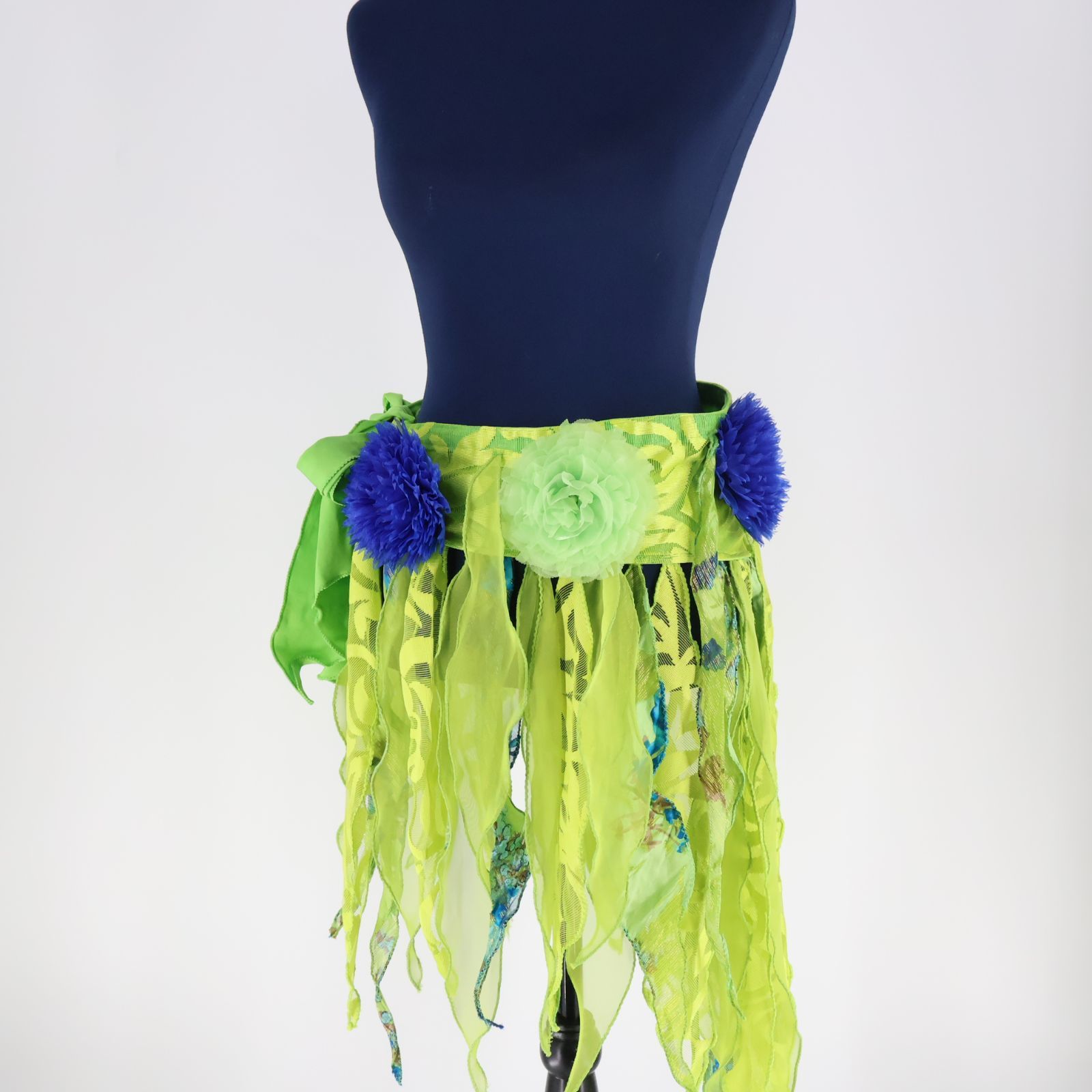 ベリーダンス用 オリエンタル衣装】黄緑色 Bella ベラ ベルト 花柄