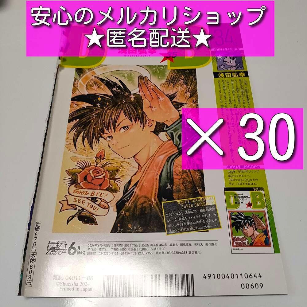 ☆安心の匿名配送☆『ドラゴンボール』裏表紙切り抜き ×30枚 最強