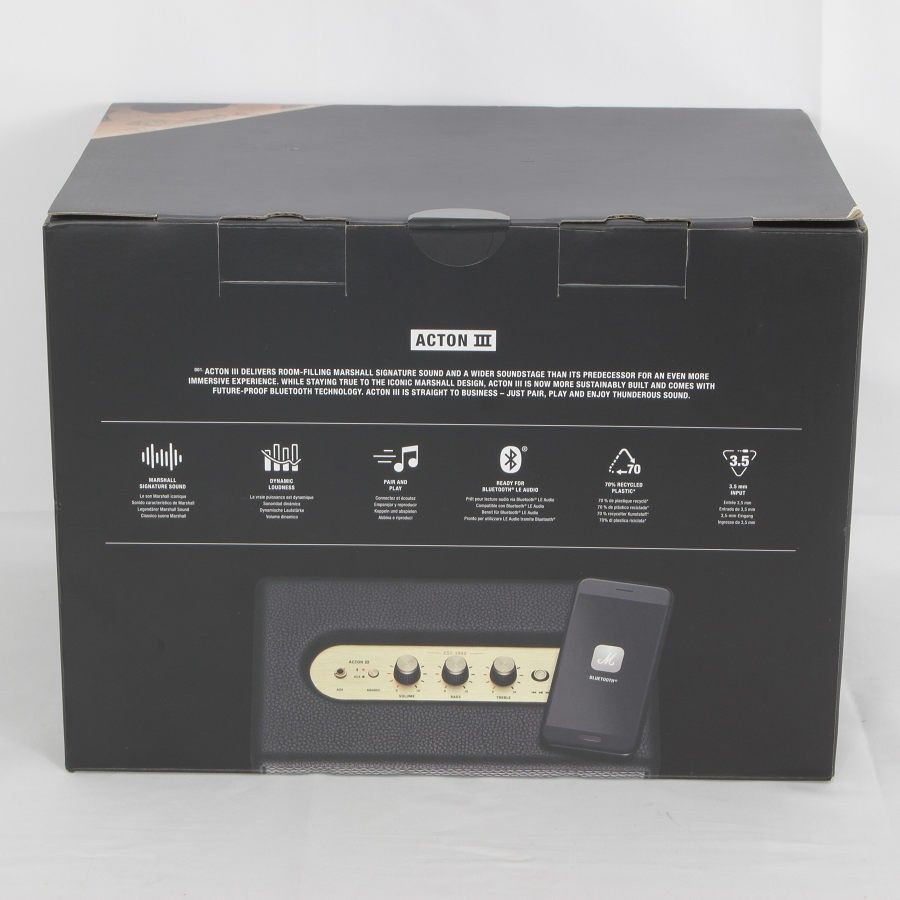 新品未開封/正規品】Marshall Acton III ブラック ワイヤレス