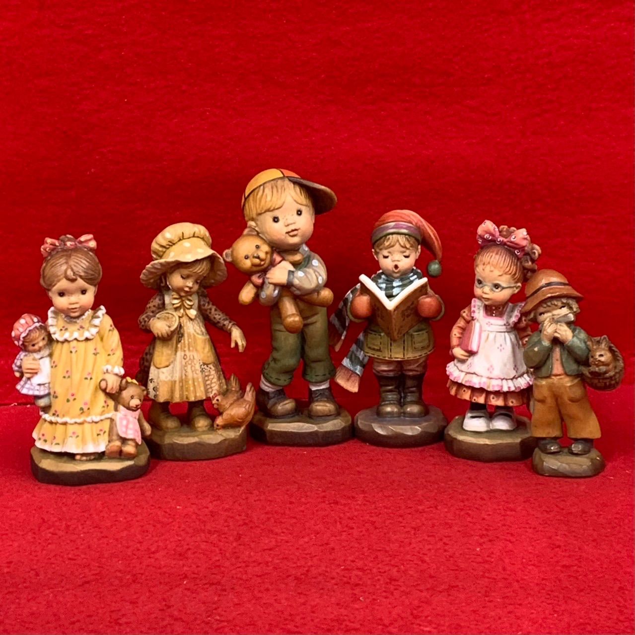 希少 アンリ人形 木彫り サラケイ Joy to tha world 10cm Anri