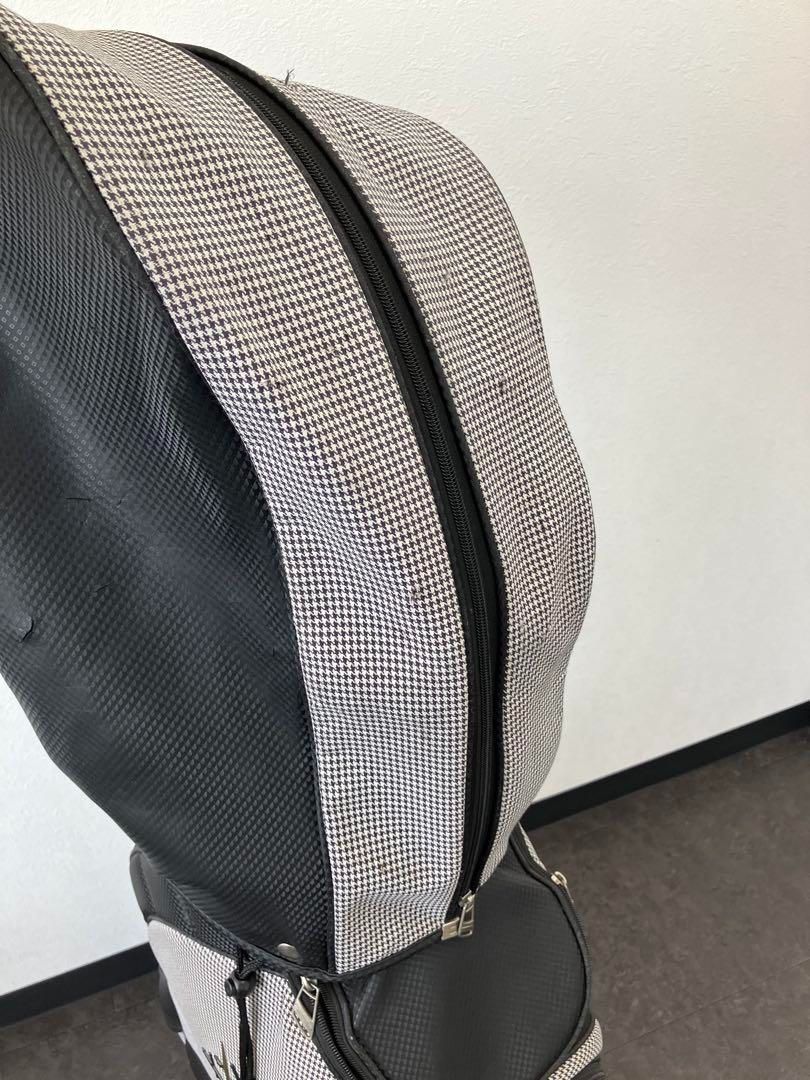 値下！XXIO ダンロップ キャディバッグ スタンド型 千鳥柄 モノトーン