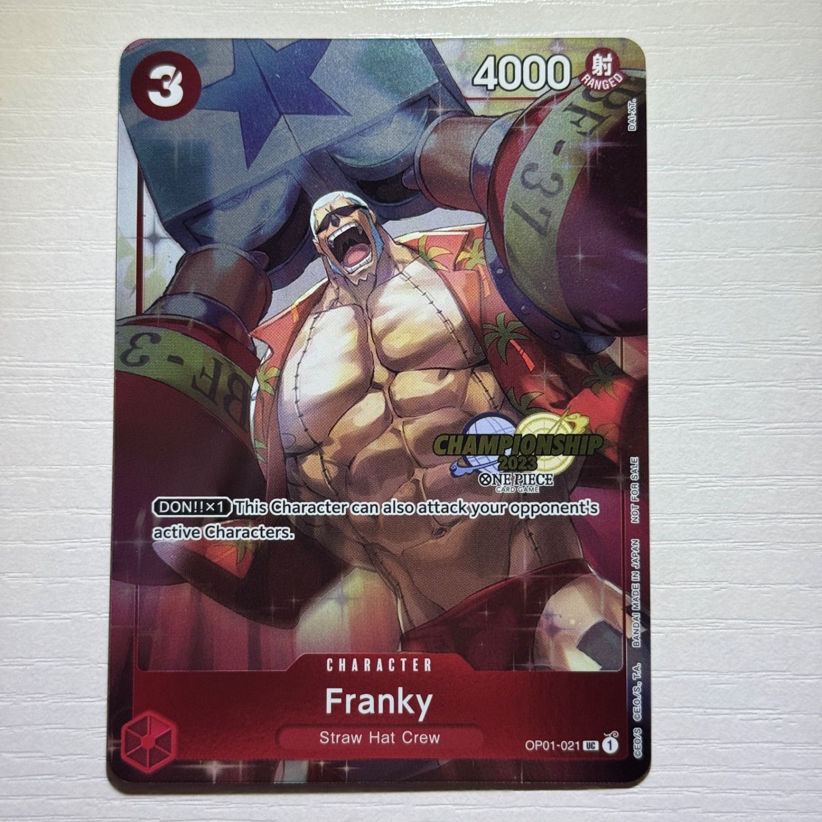 海外プロモ】フランキー チャンピオンシップ2023 英語版 ワンピース