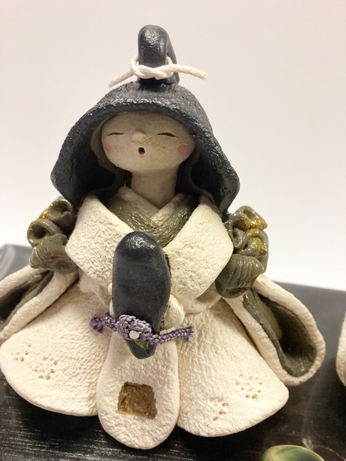 新品】花無垢 夫婦雛 雅窯 水野雅子 陶器製 お雛様 雛人形 雛飾り