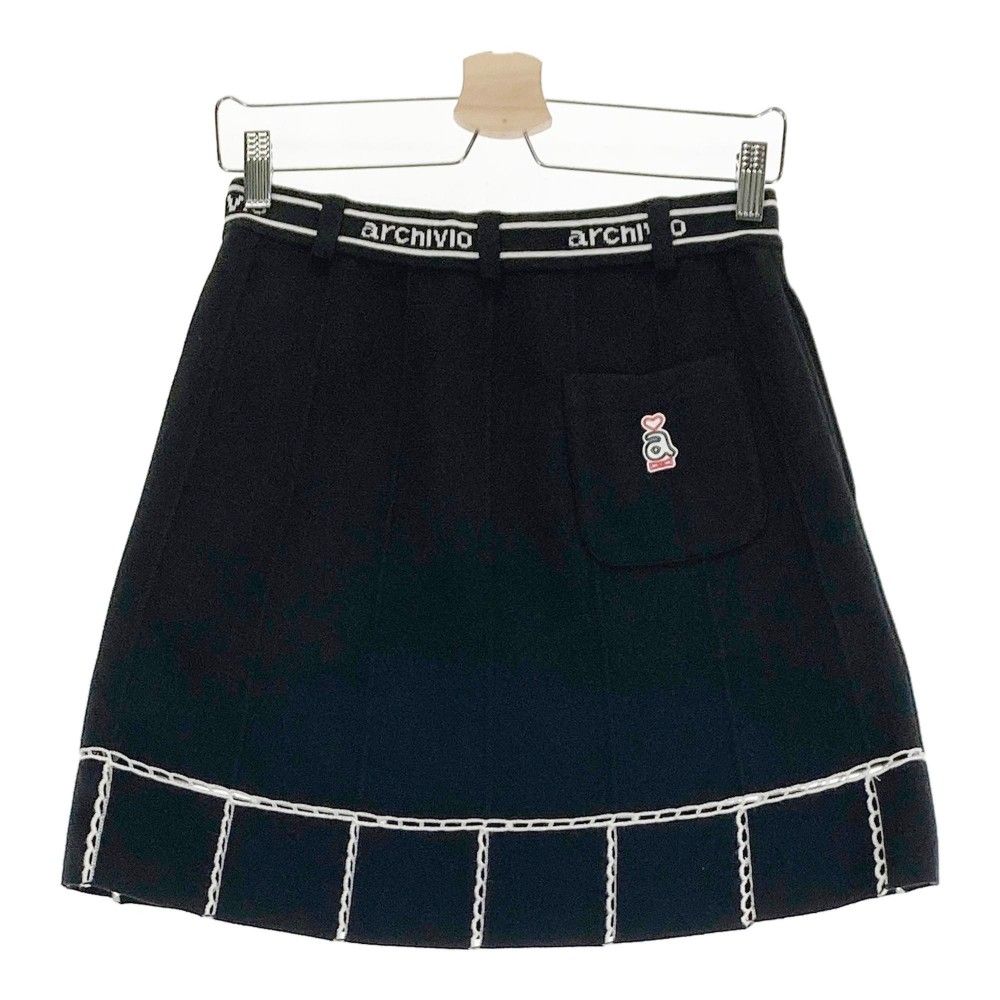 サイズ：38 ARCHIVIO アルチビオ ニットスカート ブラック系