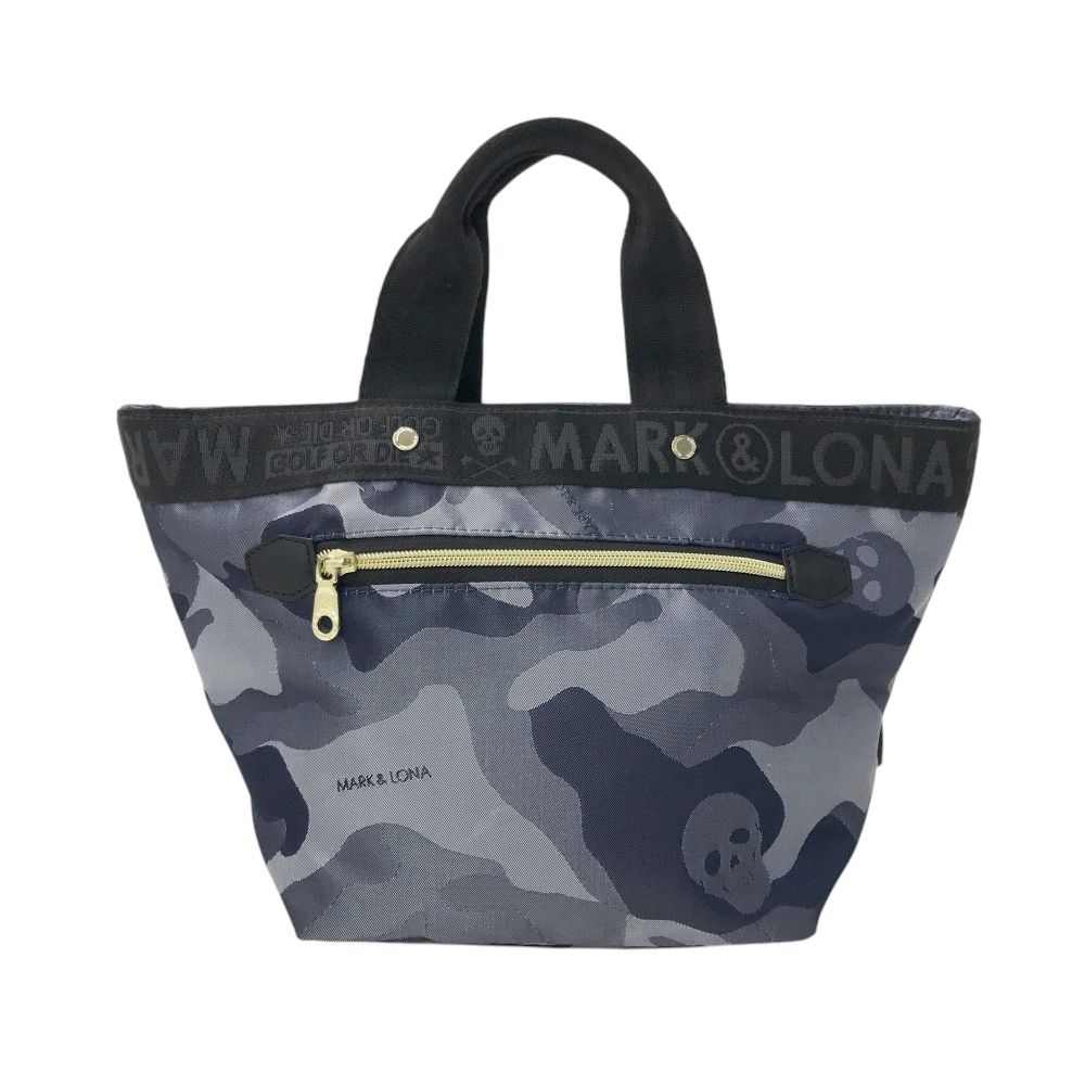 MARK&LONA キャディバッグ カート ネイビーカモ×ゴールド 中古