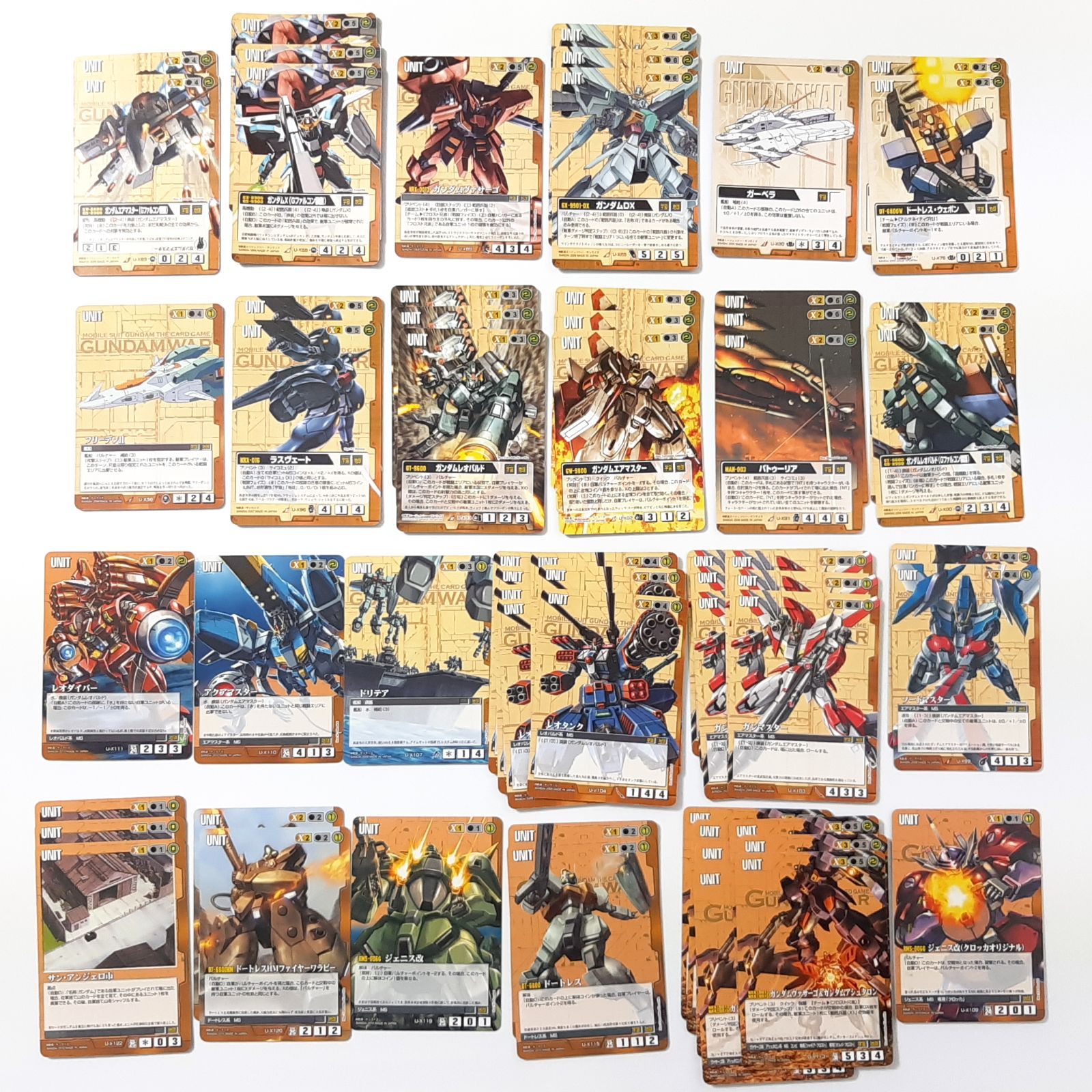 ガンダムウォー 機動新世紀ガンダムX 茶 デッキパーツ 大量セット