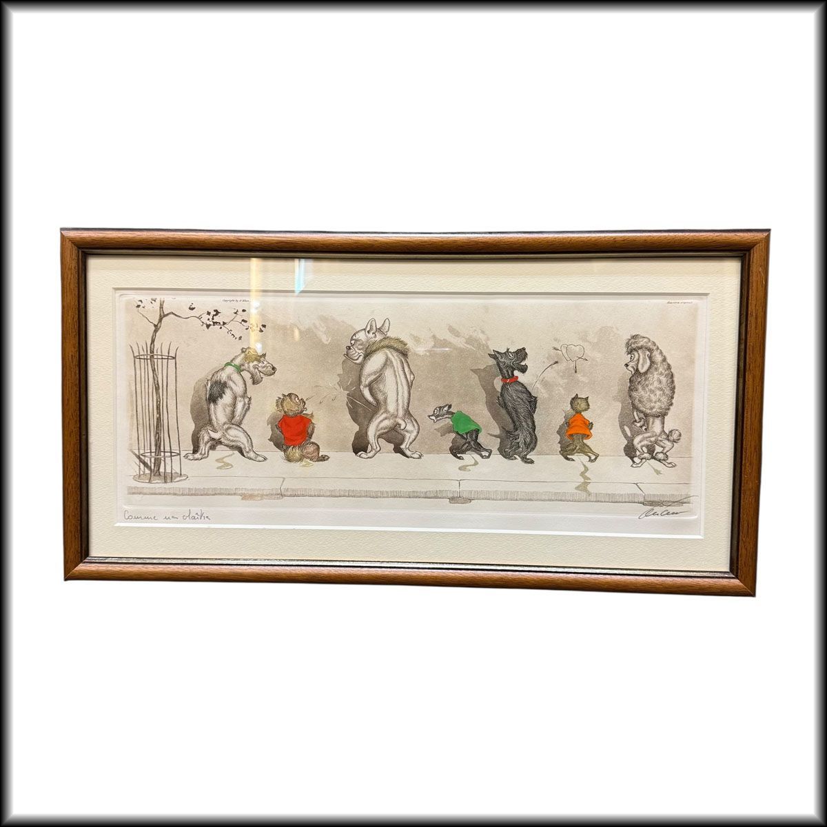 ◇ボリス オクライン◇銅版画 『犬のおしっこ』 dirty dogs of paris