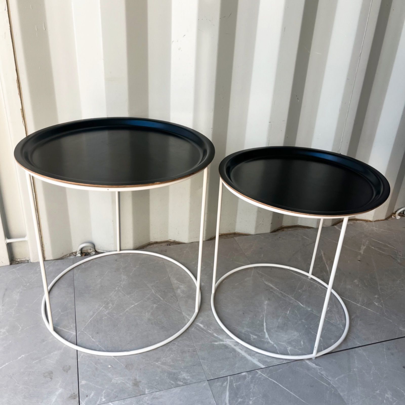 取付無料！ボーコンセプト カルタヘナ ネストテーブル 大小ブラック