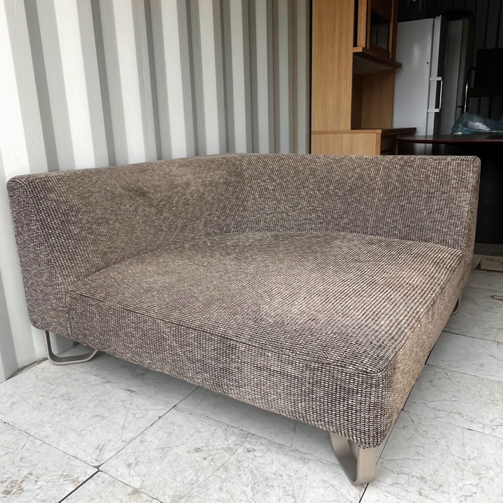 取付無料！アルフレックス VASCA ブラウン系ファブリック左アーム