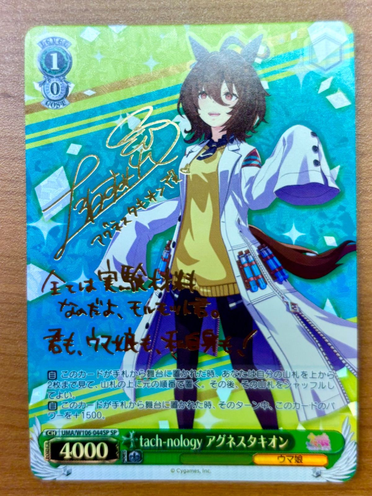 tach-nology アグネスタキオン サイン入り CH UMA/W106-044SP SP ウマ