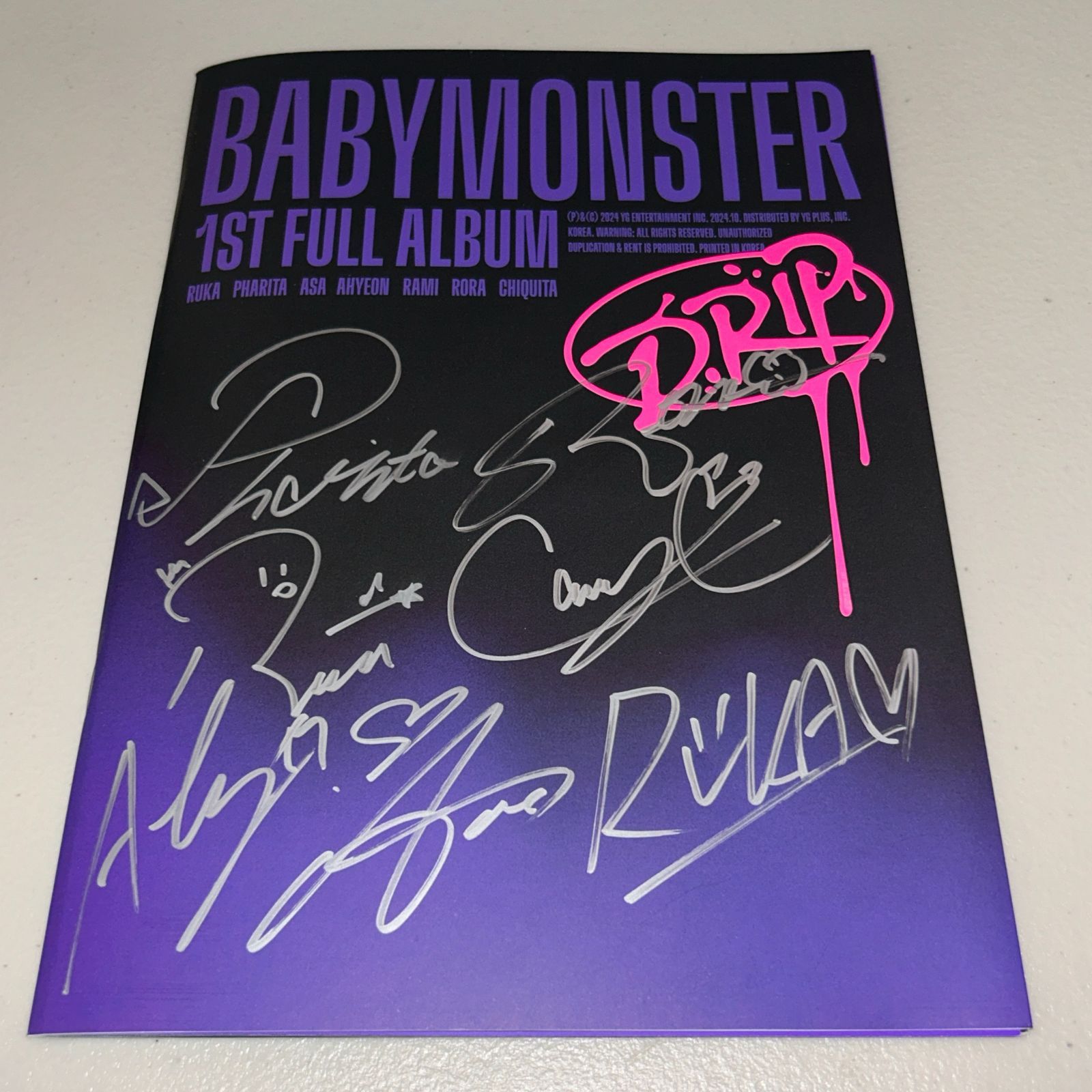 BABYMONSTER 直筆サイン「DRIP」ZIP LOCK ver. - メルカリ