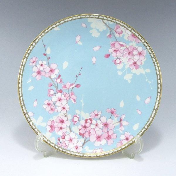ウェッジウッド スプリング ブロッサム クーププレート 20cm (ブルー