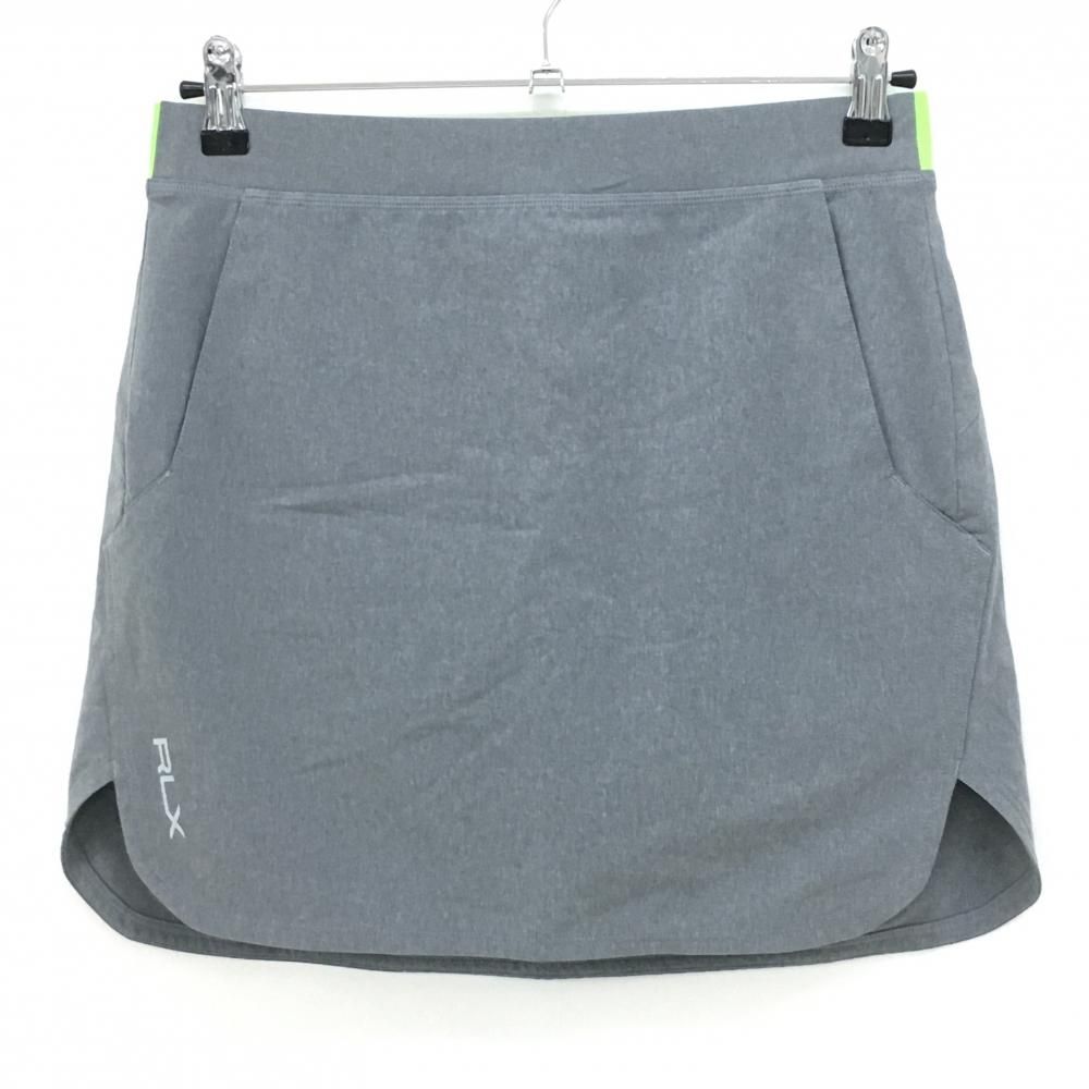 超美品】RLXラルフローレン スカート グレー×蛍光グリーン バックロゴ