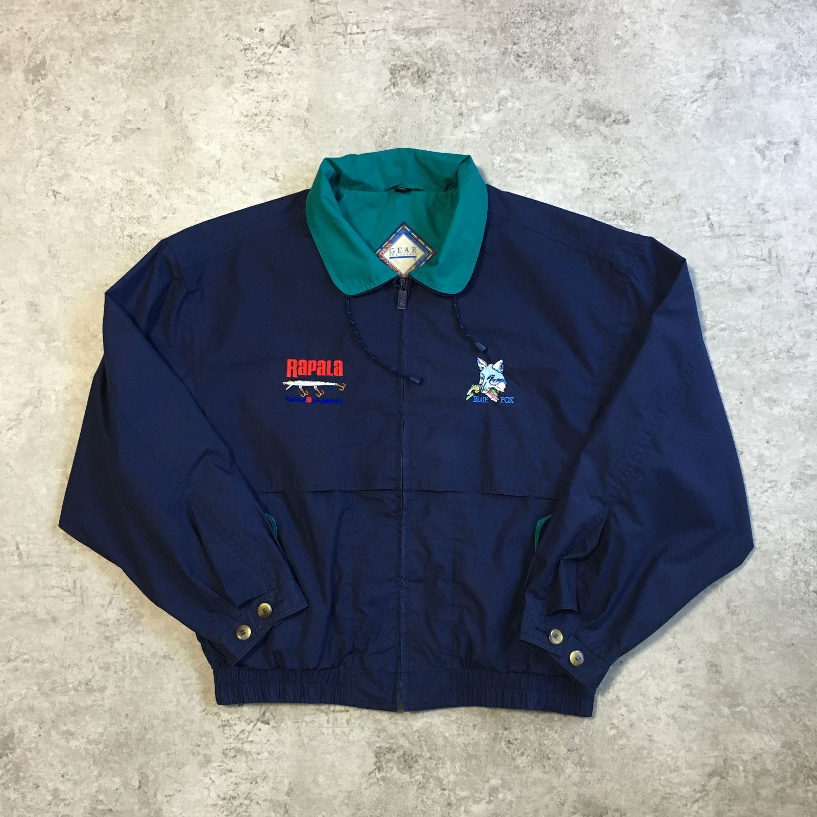 80~90s GEAR FOR SPORTS ”Rapala” ”BLUE FOX” Embroidered Nylon