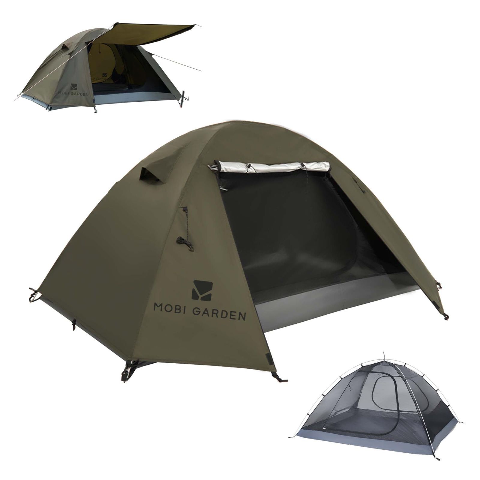 テント ソロテント キャンプテント 1-2人用 二重層 軽量 GARDEN