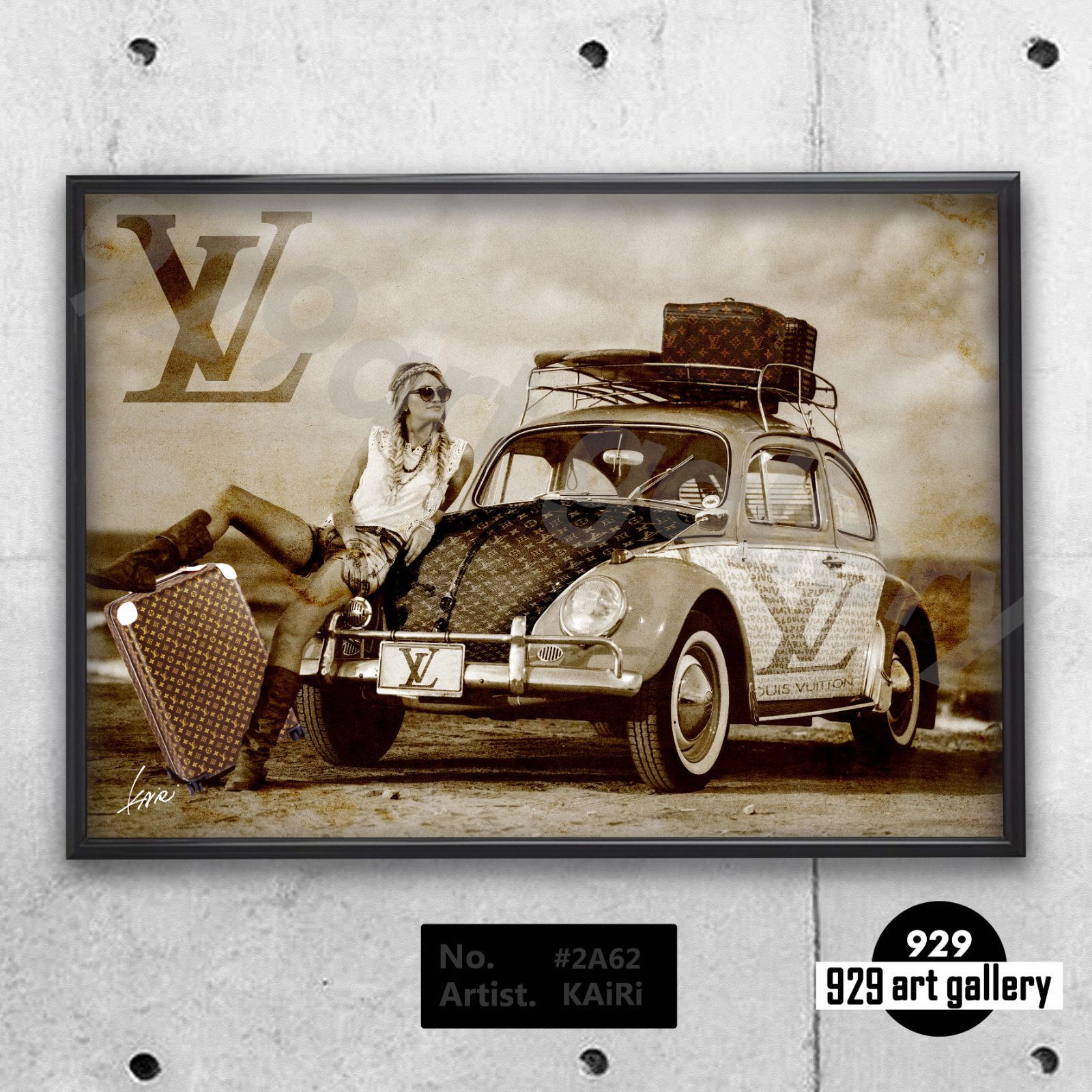 LOUIS VUITTON type☆A4額装済オマージュアートインテリアポスター#262