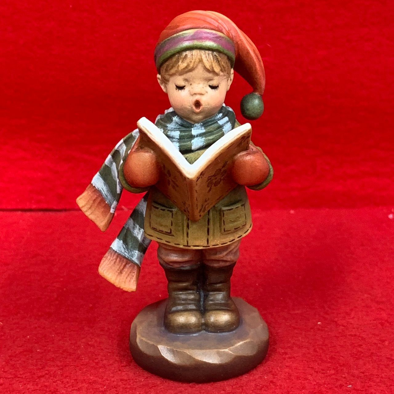 希少 アンリ人形 木彫り サラケイ Joy to tha world 10cm Anri