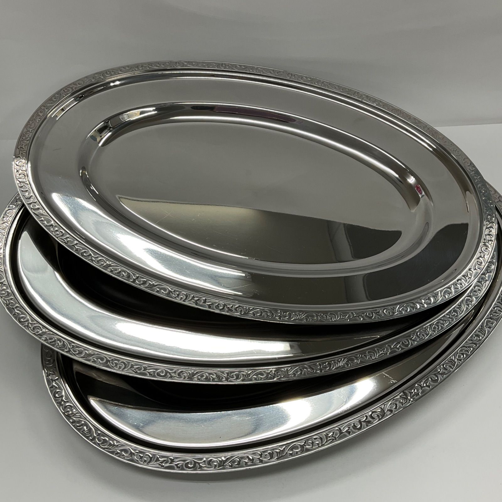 和田助製作所 小判皿 16インチ 3枚】18-8 ステンレス モンテリー 楕円