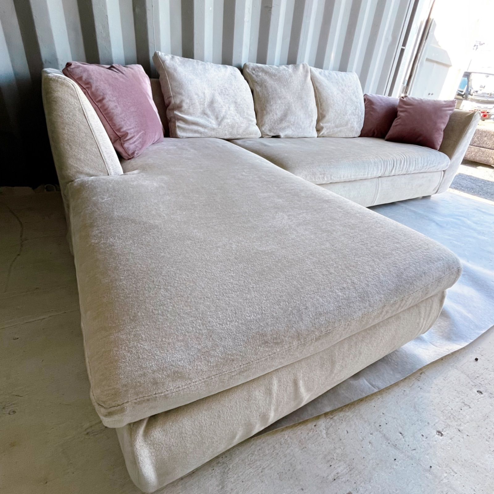 取付無料！アルフレックス SONA ファブリック3Pカウチソファクッション