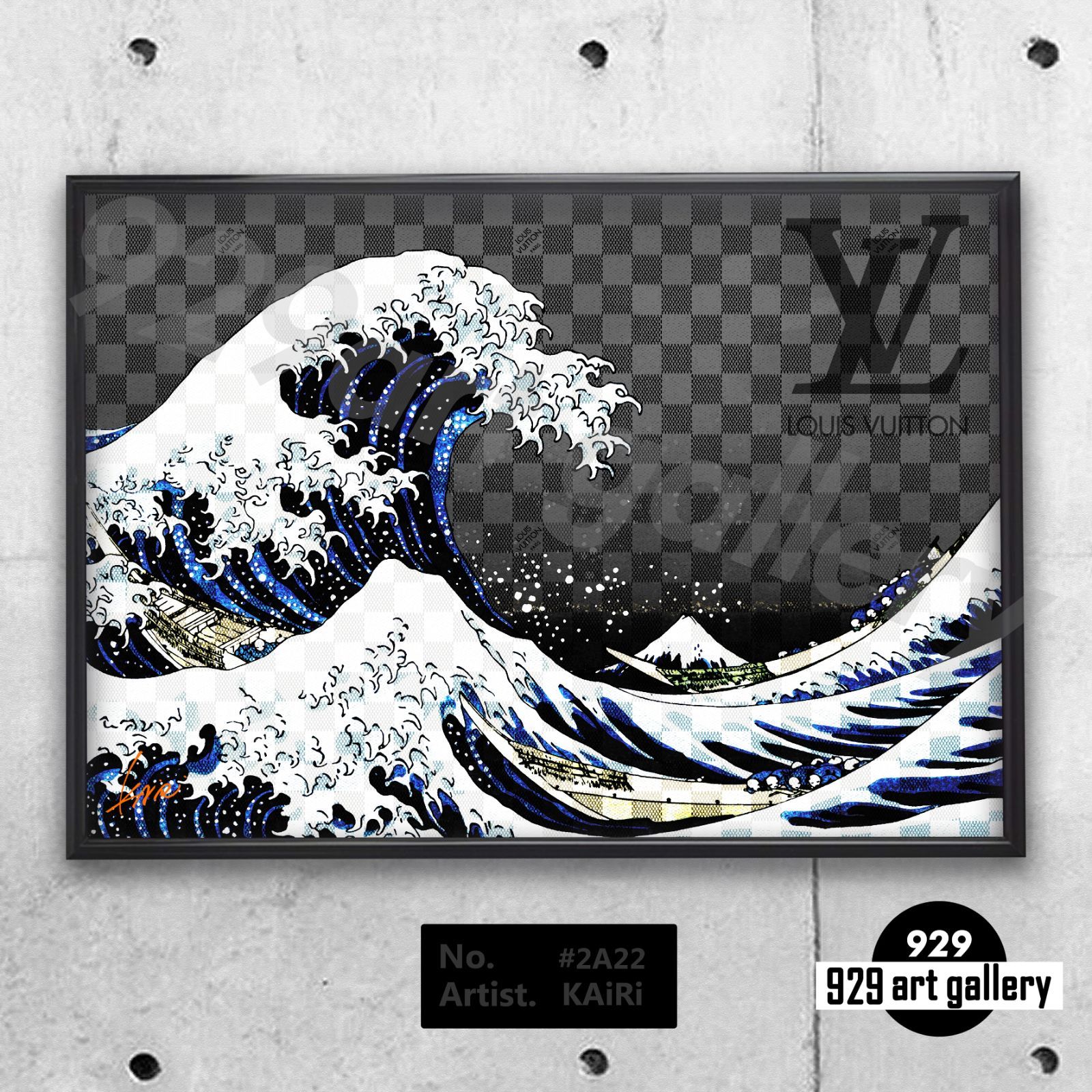 LOUISVUITTON type☆A4額装済オマージュアートインテリアポスター.#222