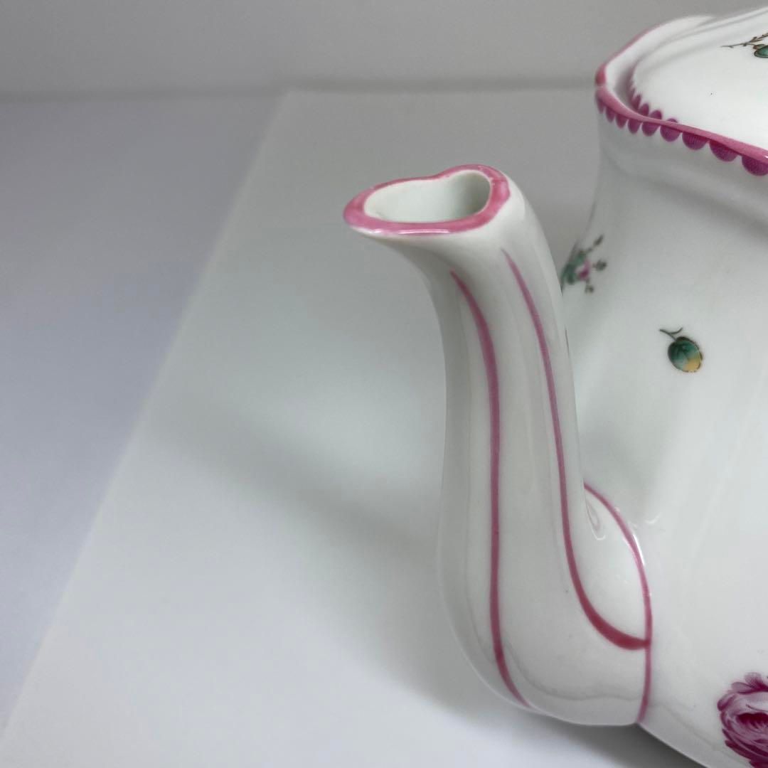 リチャードジノリアンティックローズティーポットL幅約22㎝東な6-0924