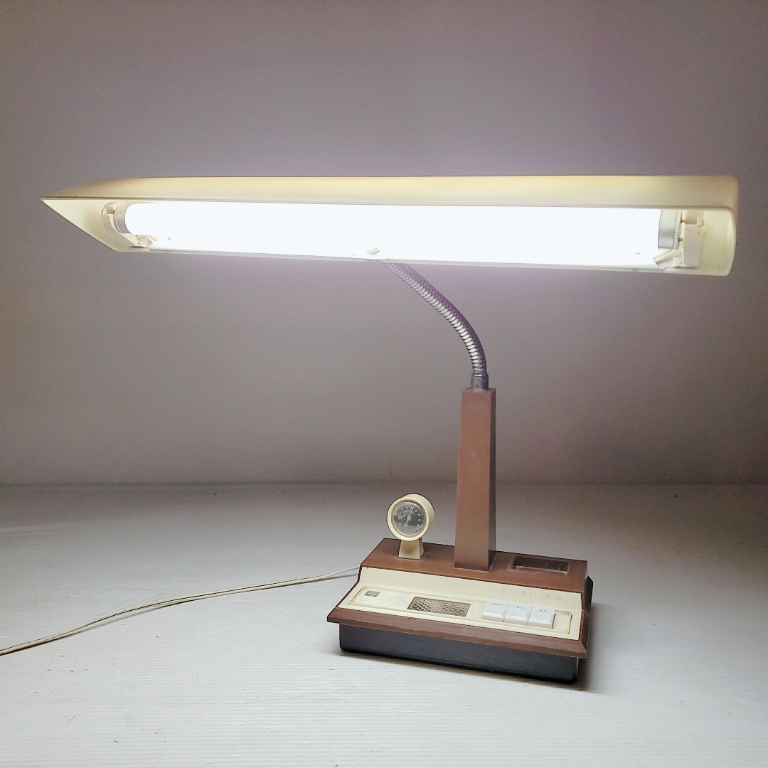 ナショナル 昭和レトロ 温度計付きスタンド照明 蛍光灯明視スタンド FS