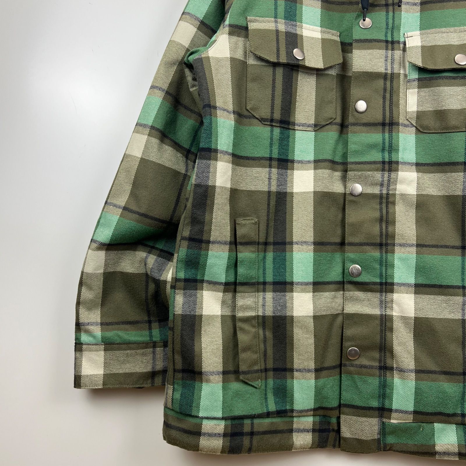 BURTON SNOWBOARDS sweat hoodie plaid jacket S バートン