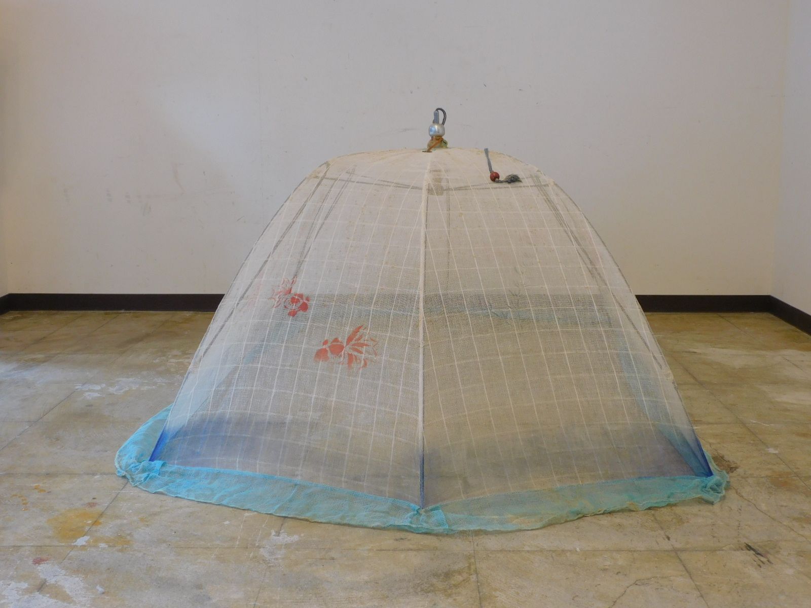 昭和レトロ 金魚柄 折りたたみの蚊帳 HK-a-05656 / 蚊帳 かや 古民家