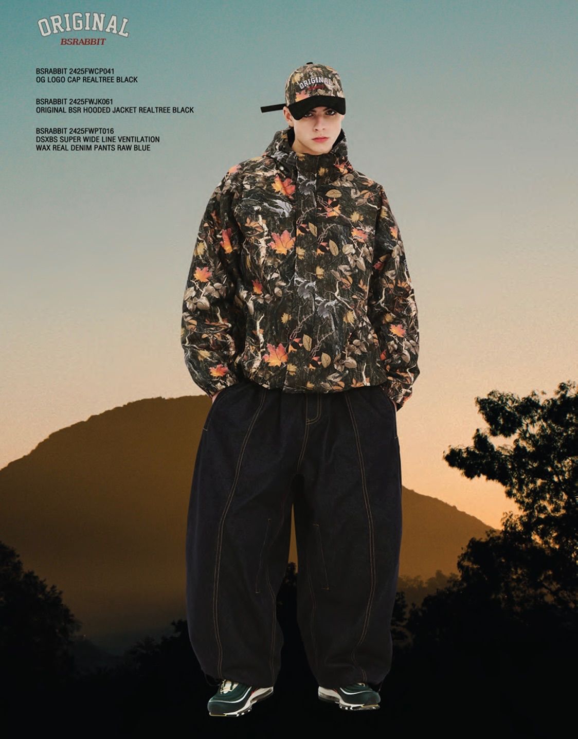 24-25 BSRABBIT ORIGINAL BSR HOODED JACKET REALTREE BLACK - メルカリ