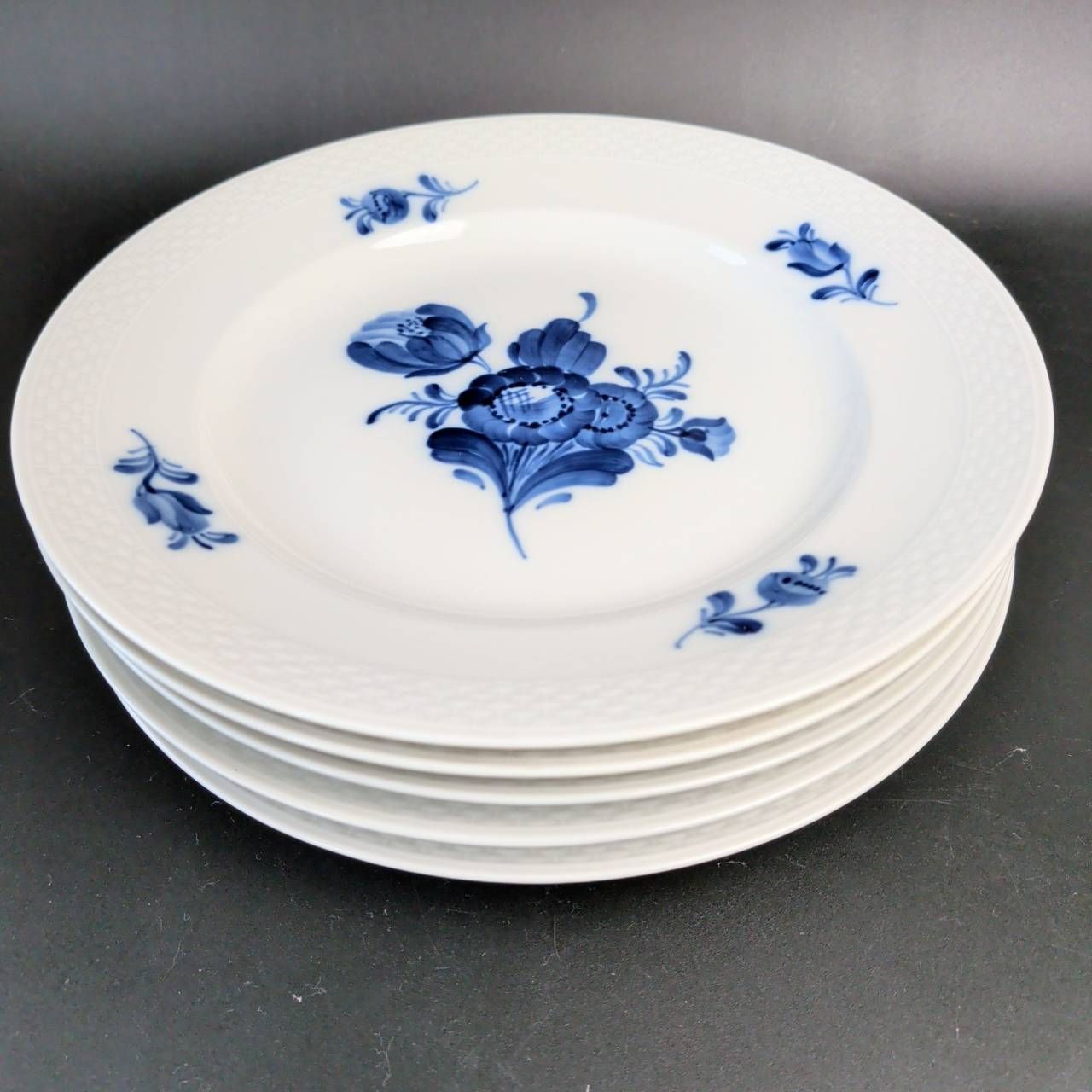 未使用 ロイヤルコペンハーゲン ブルーフラワー カープ 中深皿 6枚