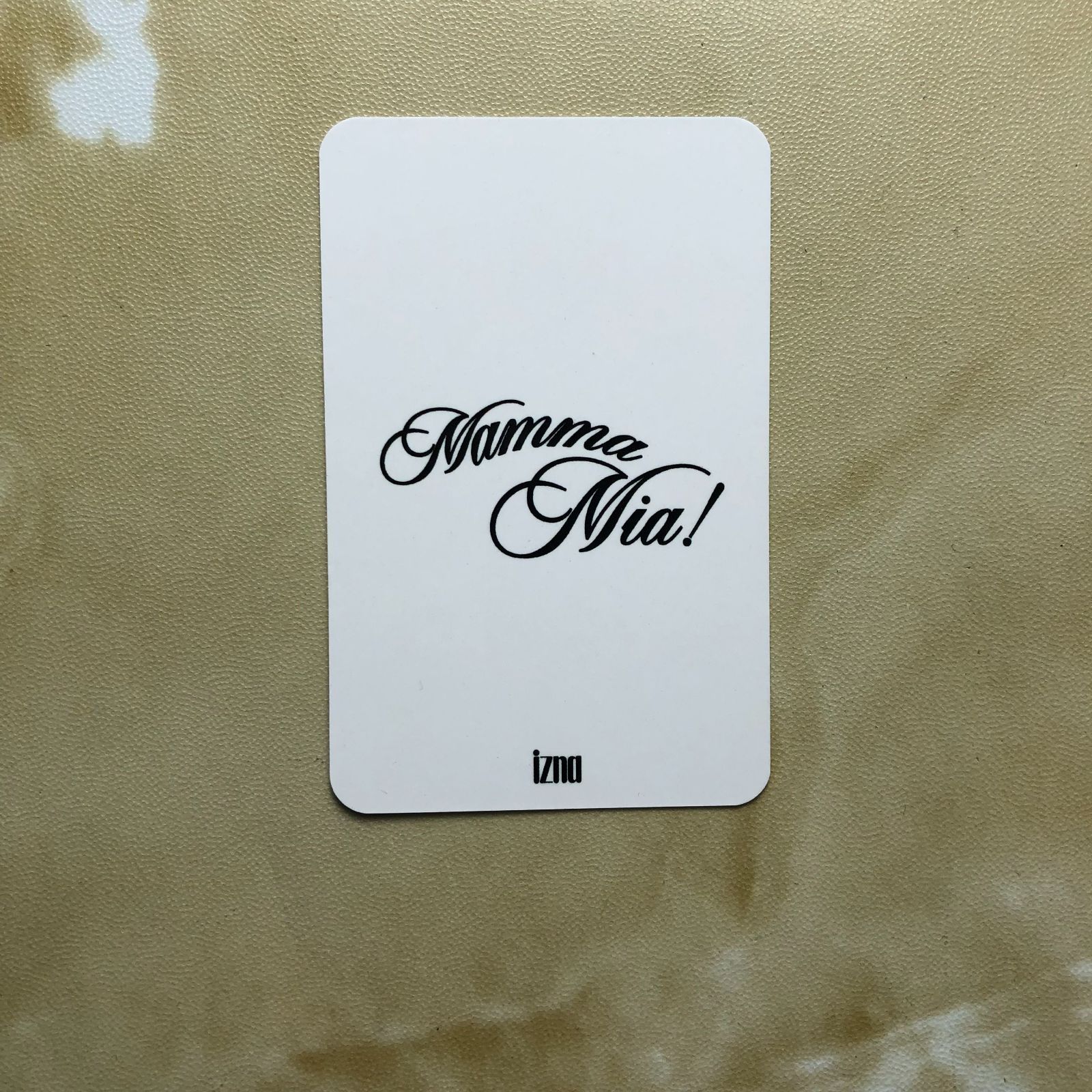 匿名配送】izna NJP Mamma Mia 公開放送 事前収録 3週目 限定 マイ