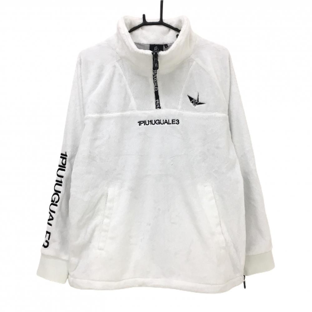 超美品】ウノピゥウノウグァーレトレゴルフ ボアブルゾン 白 ロゴ