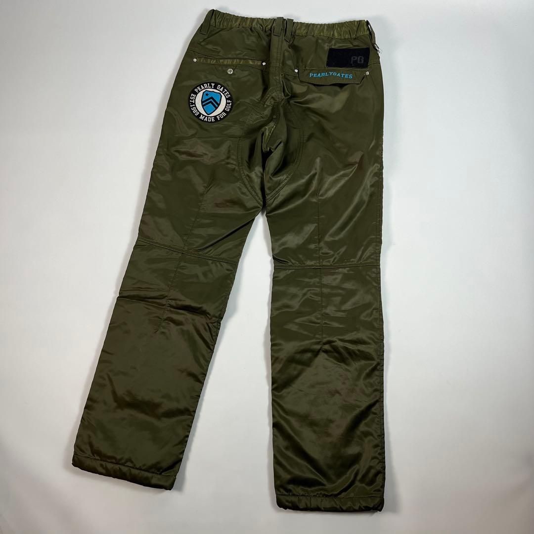 美品 PEARLY GATES 中綿 ナイロン パンツ ワッペン 刺繍ロゴ - メルカリ