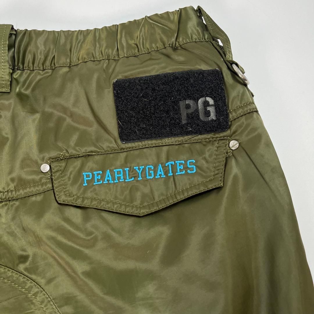 美品 PEARLY GATES 中綿 ナイロン パンツ ワッペン 刺繍ロゴ - メルカリ