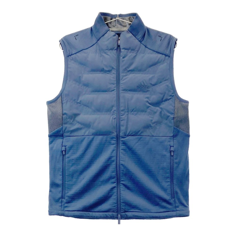 サイズ：M ADIDAS GOLF アディダスゴルフ 中綿 ジップベスト ブルー系