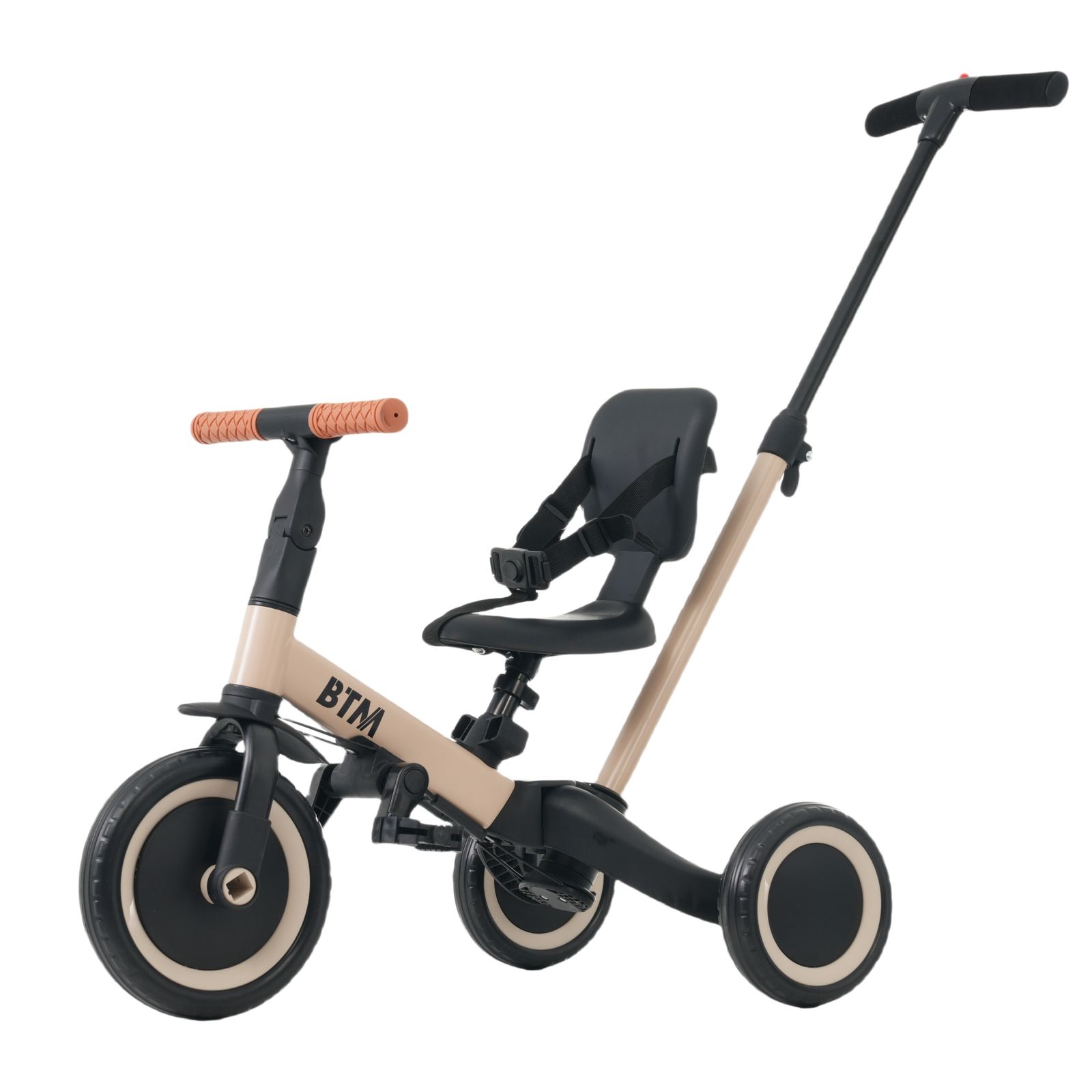 三輪車 足けりバイク 一台4役 ベビーカー かじとり 手押し棒付 子供用