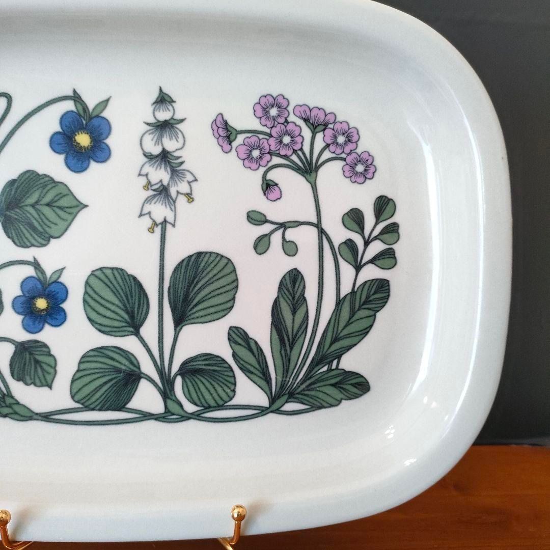 希少品☆アラビア ARABIA プラター エステリ・トムラ 角皿 フローラ美