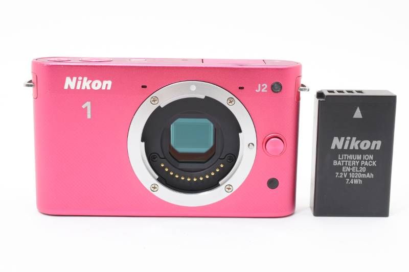 実用光学美品】Nikon ニコン Nikon1 J2 ボディ ピンク シャッター数