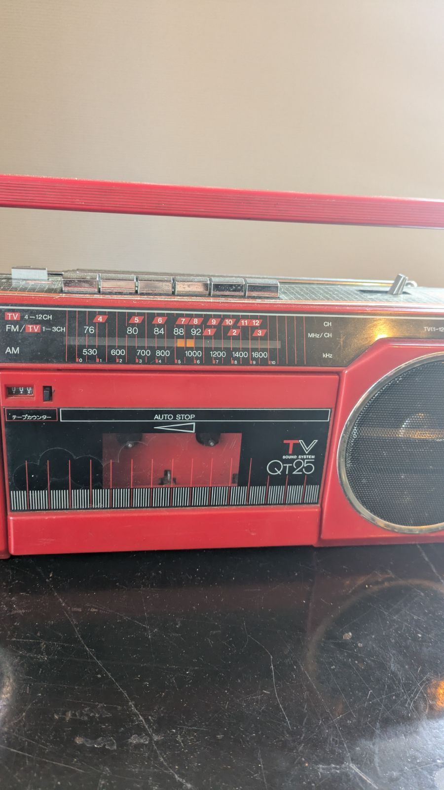 当時物 ダブルラジカセ 赤 SHARP - メルカリ